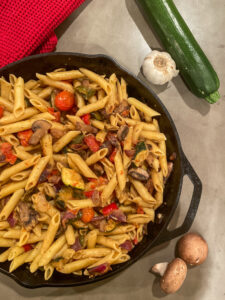 Penne Pasta with Mediterranean Roasted Vegetables