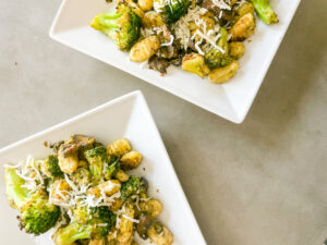baked gnocchi with broccoli